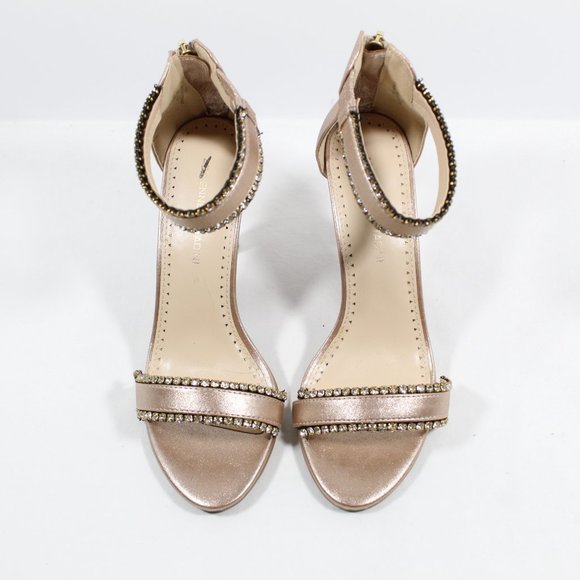 Adrienne Vittadini Women's Gracy Embellished Dress Sandals - Champagne 7M - Picture 3 of 5